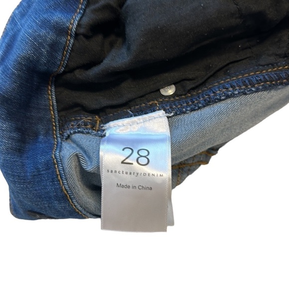 Sanctuary Denim Modern Straight Crop High Rise Belted Tie Waist Jeans - size 28 - Picture 8 of 15